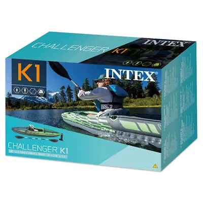 Brand New Intex Challenger K1 Kayak 1 Person Inflatable Canoe Boat Pump Oars Set • $917.42