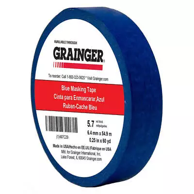GRAINGER APPROVED TC27-0.25  X 60YD Masking Tape1/4  W60 Yd LBlue • $2.36