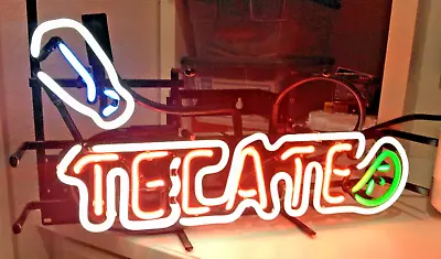 Vtg Mexican Neon Beer Bar Promo Sign  Tecate Salt Shaker & Lime  • $188.88