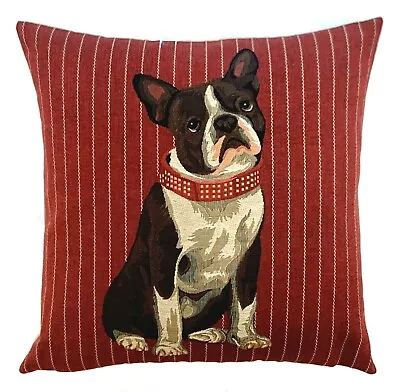 $80 • Buy YAPATKWA BELGIUM, FRENCH BULLDOG WOVEN TAPESTRY PILLOW COVER,18  X 18 , NEW