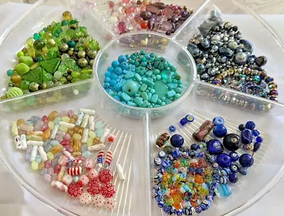 BEAD SOUP Vintage - Modern Mixed Lot -Glass Murano Glass Lucite  Art Glass • $34.99