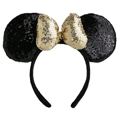 1pcs Mouse Ears Shiny Headband With 3d Bow Doublesided Sequin Hair Band For Birt • $14.12