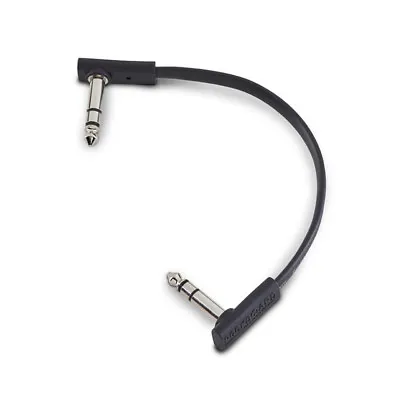 RockBoard Flat 1/4'' TRS Patch Cable 6 Inch Black Right-Angle To Right-Angle • $8