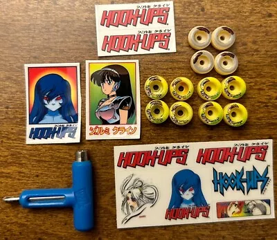 Tech Deck Lot Vintage Hookups Graphic Wheels Rare 3 Sets Of Wheels Sticker Lot • $19.99