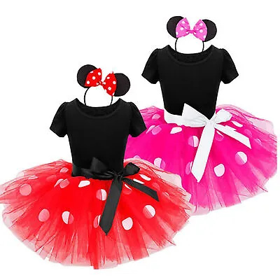 Minnie Mouse Toddler Dress Up Kids Girls Birthday Party Tutu Dress Fancy Costume • £8.73