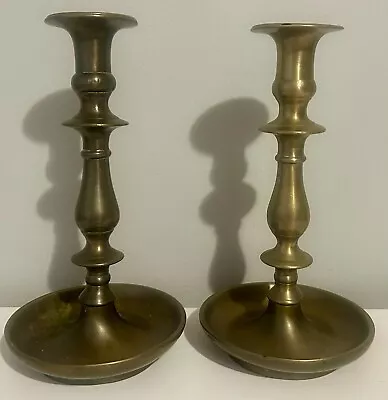 Lot Of 2 Vintage/Antique Brass Candlesticks/Candleholders- 3lbs Each • $5.50