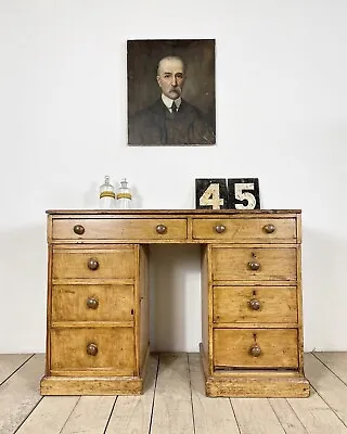 Victorian Antique Rustic Pine Desk • £370