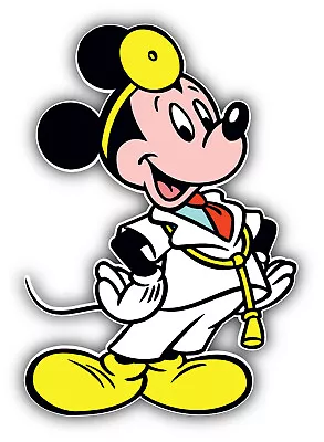Mickey Mouse Cartoon Doctor Sticker Bumper Decal - ''SIZES'' • $3.75