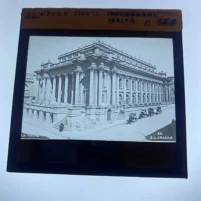 Antique Magic Lantern Slide Opera House Malta • $14.92