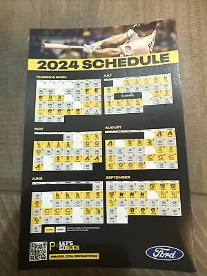 Pittsburgh Pirates 2024 Magnetic Schedule • $10.25