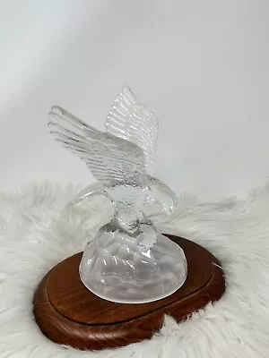 CRISTAL D'ARQUES Lead Crystal Eagle Statue Dome Shaped Base Made In France • $39.99