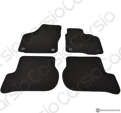 For Volkswagen Golf MK6 08-13 Tailored Black Car Mats Carpets 4pc Round Clips • £13.99