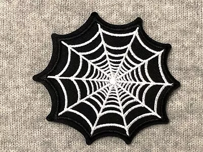 Spiderweb Embroidered Iron On Patch Badge Cob Web Arachnid Spider Net Halloween  • $5.90