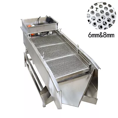 6mm&8mm Double Layer 110V Screen Stainless Steel Linear Vibrating Screen 80W*2 • $1149.62