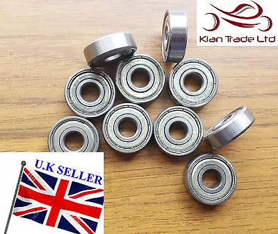 608zz 8x22x7mm Skateboard Scooter Silver Roller Bearing Blade Ball Wheel Abec-5 • £5.99