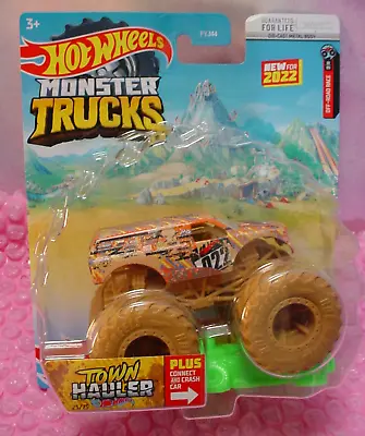 Monster Trucks TOWN HAULER #25/75☆ Orange;mud  ☆OFF-ROAD RACE☆2022 Hot Wheels • $7.95