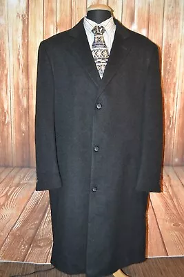Marc New York Andrew Fezza Men Black Wool Nylon 3 Front Button Overcoat Size 46L • $85