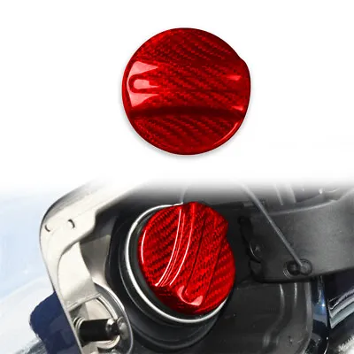 New Carbon Fiber Red Gas Fuel Tank Cap Cover For BMW E39 E46 E91 F10 F90 G30 E60 • $21.65