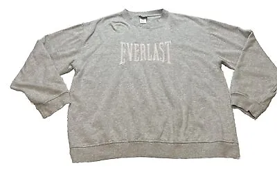 Men’s Grey Everlast Crewneck L Long Sleeve Sweatshirt • $16.99