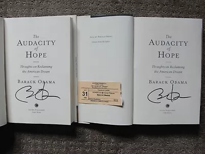 President Barack Obama Signed X2 Autographed Audacity Of Hope 1st Edition Books • $1699.99