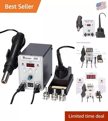 2 In 1 SMD Rework Soldering Station - LED Display - Hot Air Gun & Solder Iron • $79.79