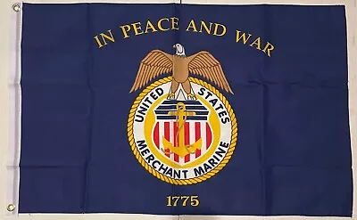 New MERCHANT MARINE 2X3ft FLAG Superior Quality Fade Resist USA Seller • $12.75