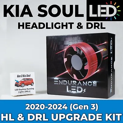 2020-2024 KIA Soul LED Headlight (HL) & Daytime Running Light (DRL) Upgrade Kit • $110