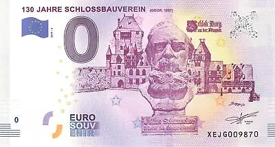 £3.55 • Buy 0 Euro Souvenir Banknote - 130 Jahre Schlossbauverein 2017-6