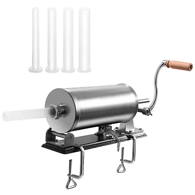 3.6L Horizontal Sausage Stuffer Maker Meat Filling Machine Manual Meat Filler • £35.95