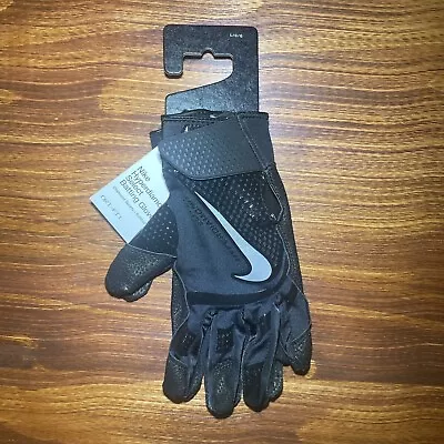 Nike Hyperdiamond Select Dri-Fit Softball Batting Gloves Adult Size Large Black • $27.95