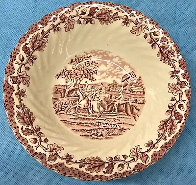 Fox Hunt Hunting Myotts Serving Bowl Redware Transfer • $29.99