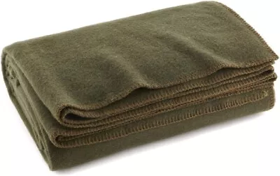 Ever Ready First Aid Warm Wool Fire Retardant Blanket 66  X 90  (80% Wool) Green • $25.89