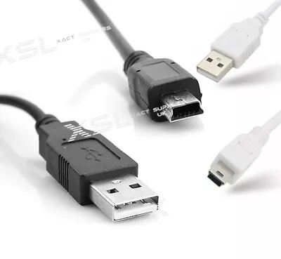 0.5m To 5m Long Mini USB Charge Sync Cable Lead For PS3 Controllers HDD Sat Nav • £4.45