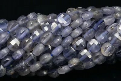 5MM Iolite Beads Faceted Flat Round Button Grade A Genuine Natural Loose Beads • $6.45