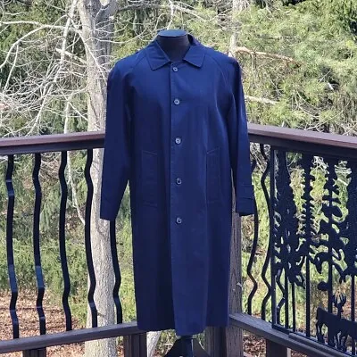 Brooks Brothers Men's Navy Blue Trench Coat W/ Removable Lining - Size 38s • $85