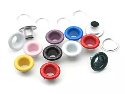 100pack 3/16  ID Colored Eyelets Grommets With Washers 5mm Aluminium Eyelet F... • $15.44