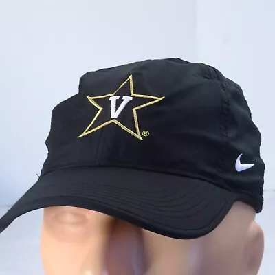 Nike Featherlight Dri-Fit Vanderbilt University Vandy Black Strapback Hat Cap • $24.75