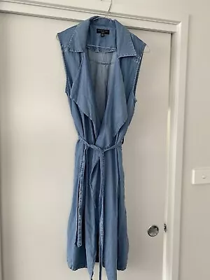 Forever New Denim Wrap Dress Sz 12 With Pockets BNWOT • $30