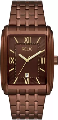 Relic By Fossil Men's Brown Stainless Watch ZR77335 • $47.50