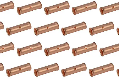 6 AWG TEMCo Butt Splice Connector Bare Copper Uninsulated Gauge. 25 Pack • $12.98