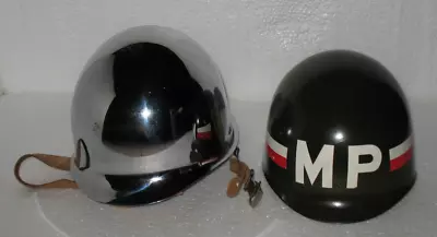 Vintage US MP 554 Army Military Police M1 Helmet Chrome Parade Honor Guard • $199.99