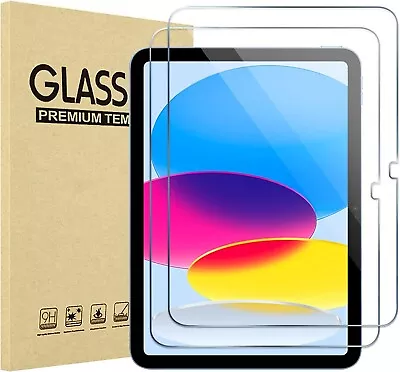 [2 Pack] Tempered Glass Screen Protector For IPad 10th Generation 10.9  2022 • £4.99