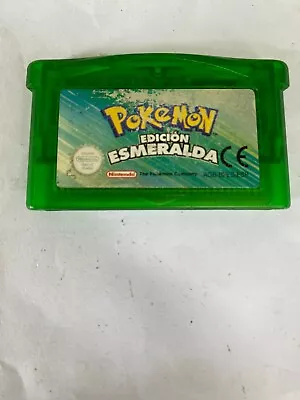 100% Genuine Pokemon Emerald Version Spanish Esmeralda Game Boy Advance NEW BATT • $100