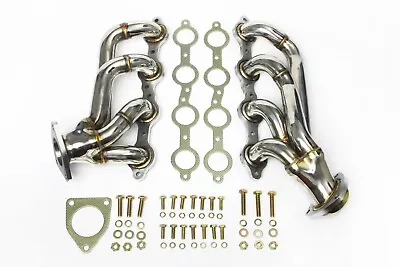 SHORT HEADERS For 02-13 Chevy/GMC 1500 Trucks V8 4.8L/5.3L 304 Staineless Steel • $199.99