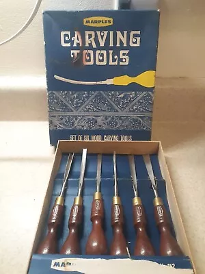 Marples Set Of Six Wood Carving Chisels - Boxed Set 6 Carving Tools • $55