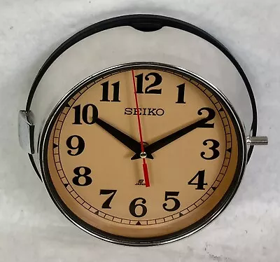 Maritime Seiko Ships Clock Bulkhead Wall Vintage Industrial Nautical Salvage • £79.99