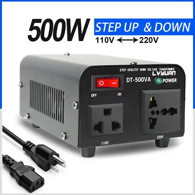 Step Up Step Down Voltage Converter Transformer 500W 220V To 110V 110V To 220V  • $39.99