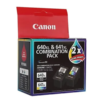 Canon PG640XL CL641XL Genuine Ink Cartridges PIXMA MG2160 MG3160 MG3650 • $79
