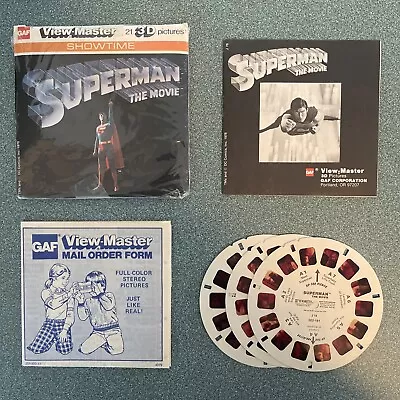 Vintage Superman The Movie GAF View-Master Slides With Booklet And Inserts 1978 • $23.99