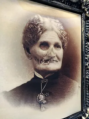 Haunted Creepy MONSTER Lady MORPHING PICTURE PORTRAIT Halloween WALL Decoration • $22